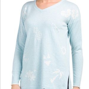 New Lisa Todd Cashmere Blend Aloha Sweater Size S